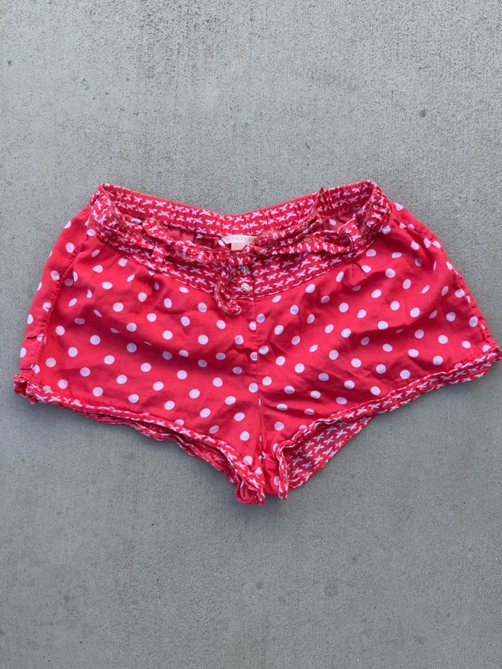 Victoria's Secret Red Polka Dot High Waist Shorts